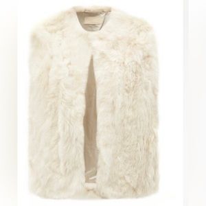 Nili Lotan Brinley Shearling Gilet - Light Beige